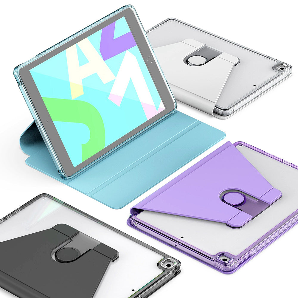 Husa de protectie pentru tableta Techsuit Crystal Vision compatibila cu iPhone iPad 10.2 (2019), Policarbonat TPU, mov
