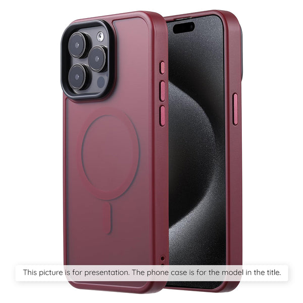 Husa de protectie Techsuit HaloFrost Series compatibila cu Apple iPhone 15 Pro , acoperire spate, visiniu