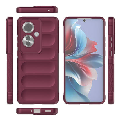 Husa de protectie Techsuit Magic Shield compatibila cu Oppo Reno11 F, acoperire spate, visiniu