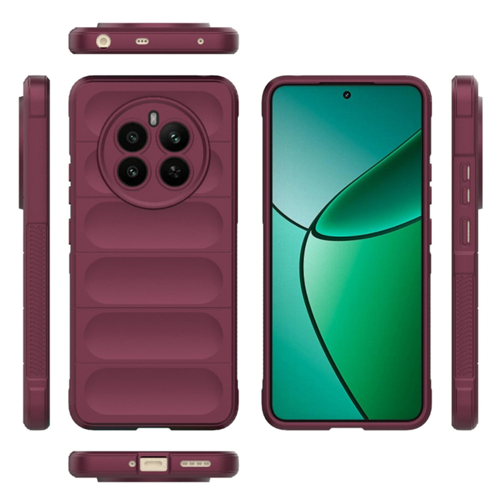 Husa de protectie Techsuit Magic Shield compatibila cu Realme 13 4G, acoperire spate, visiniu