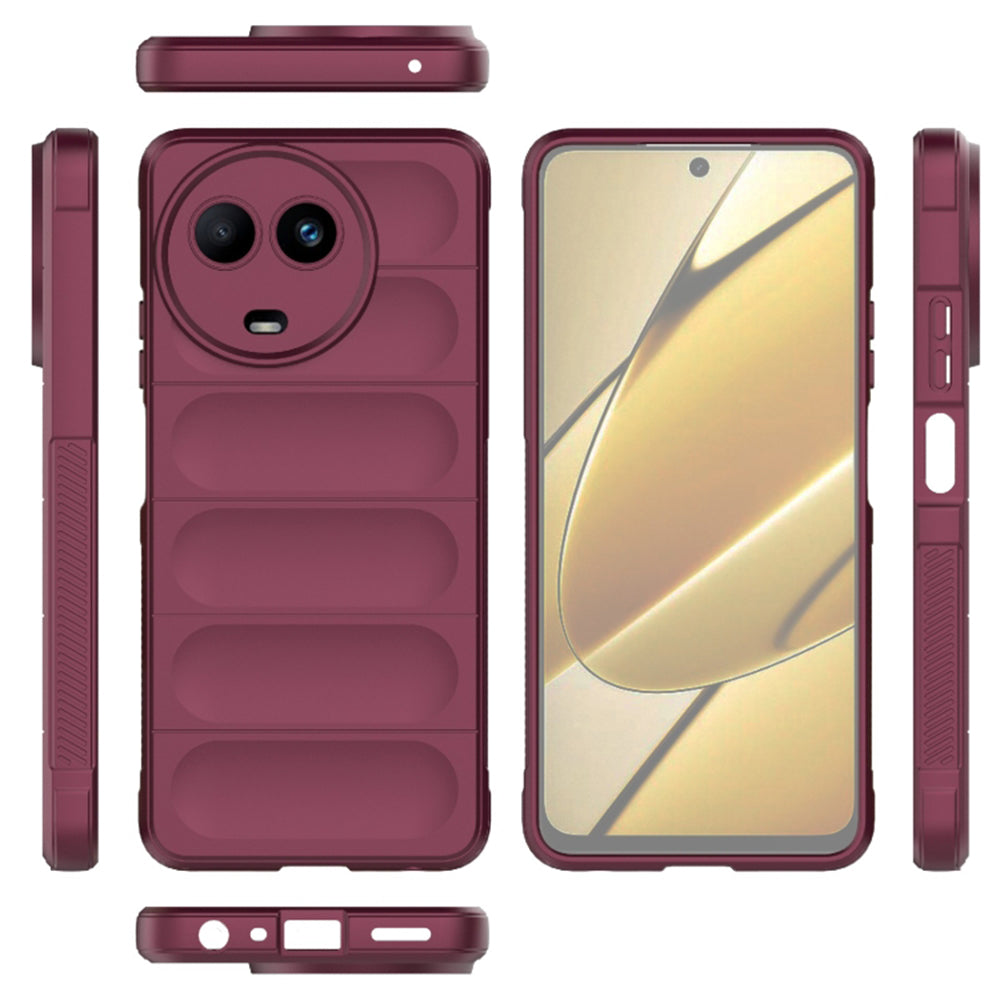 Husa de protectie Techsuit Magic Shield compatibila cu Realme 11 5G, acoperire spate, visiniu