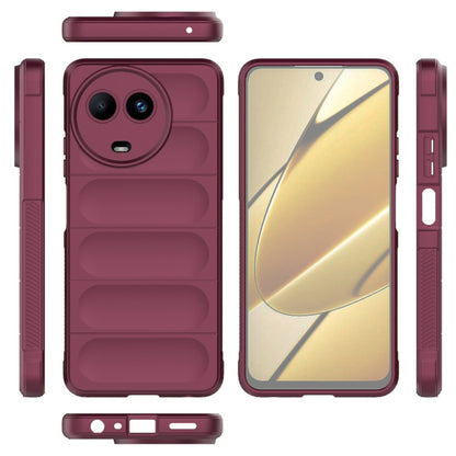 Husa de protectie Techsuit Magic Shield compatibila cu Realme 11 5G, acoperire spate, visiniu
