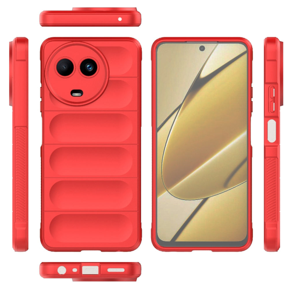 Husa de protectie Techsuit Magic Shield compatibila cu Realme 11 5G, acoperire spate, rosu