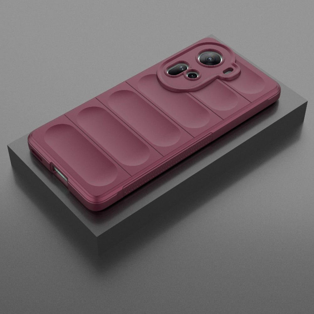 Husa de protectie Techsuit Magic Shield compatibila cu Oppo Reno11, acoperire spate, visiniu