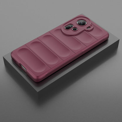 Husa de protectie Techsuit Magic Shield compatibila cu Oppo Reno11, acoperire spate, visiniu