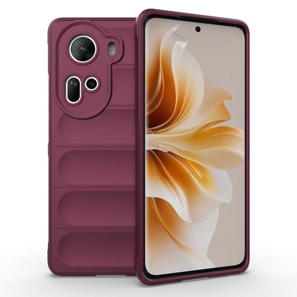 Husa de protectie Techsuit Magic Shield compatibila cu Oppo Reno11, acoperire spate, visiniu