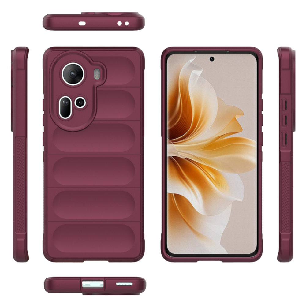 Husa de protectie Techsuit Magic Shield compatibila cu Oppo Reno11, acoperire spate, visiniu