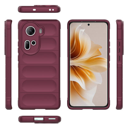 Husa de protectie Techsuit Magic Shield compatibila cu Oppo Reno11, acoperire spate, visiniu