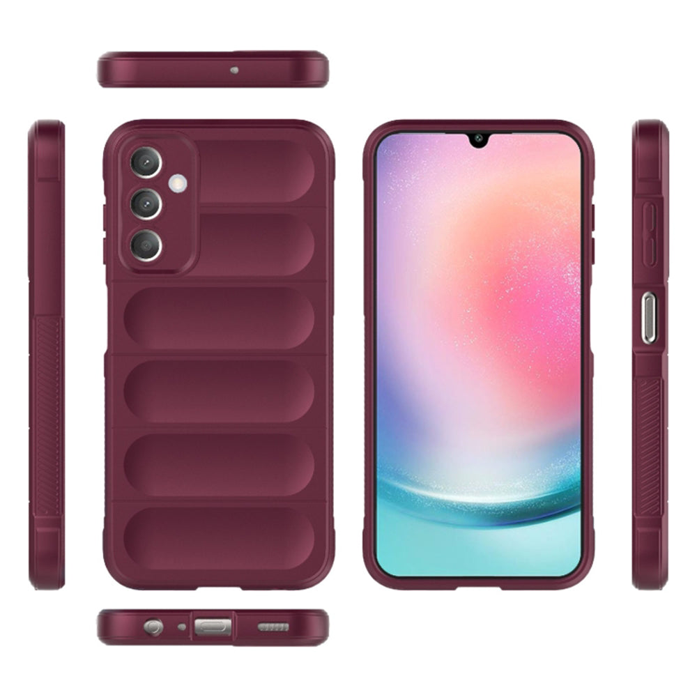 Husa de protectie Techsuit Magic Shield compatibila cu Samsung Galaxy A25 5G, acoperire spate, visiniu