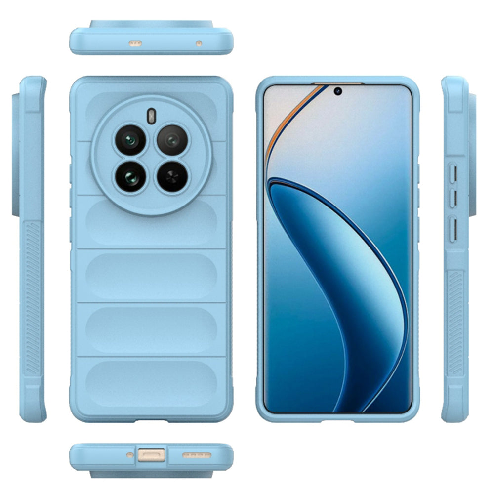 Husa de protectie Techsuit Magic Shield compatibila cu Realme 12 Pro, acoperire spate, albastru inchis