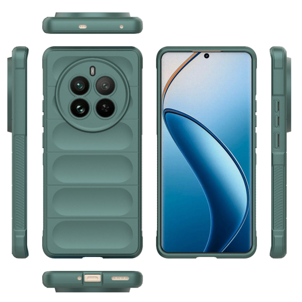 Husa de protectie Techsuit Magic Shield compatibila cu Realme 12 Pro Plus, acoperire spate, verde