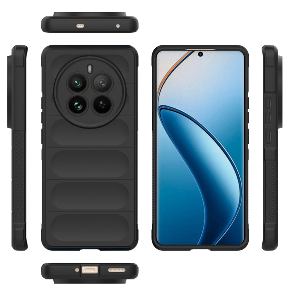 Husa de protectie Techsuit Magic Shield compatibila cu Realme 12 Pro Plus, acoperire spate, negru