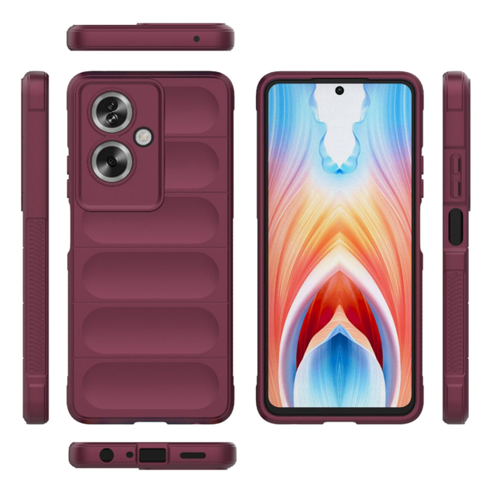 Husa de protectie Techsuit Magic Shield compatibila cu Oppo A79 5G, acoperire spate, visiniu