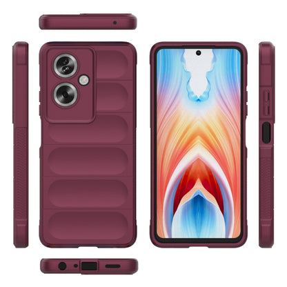 Husa de protectie Techsuit Magic Shield compatibila cu Oppo A79 5G, acoperire spate, visiniu