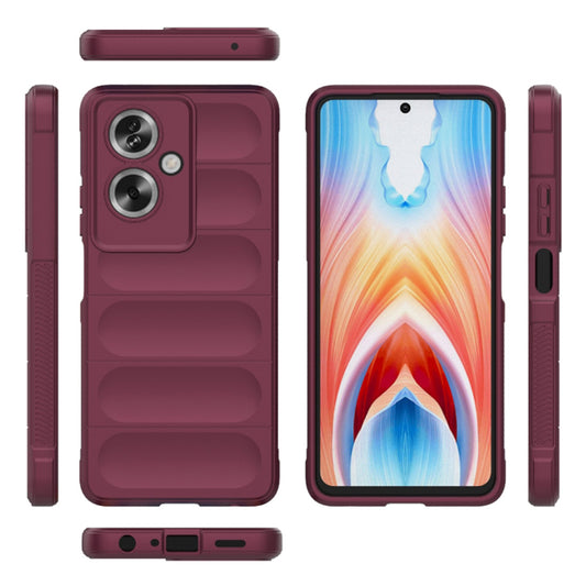 Husa de protectie Techsuit Magic Shield compatibila cu Oppo A79 5G, acoperire spate, visiniu