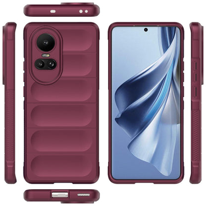 Husa de protectie Techsuit Magic Shield compatibila cu Oppo Reno10, acoperire spate, visiniu