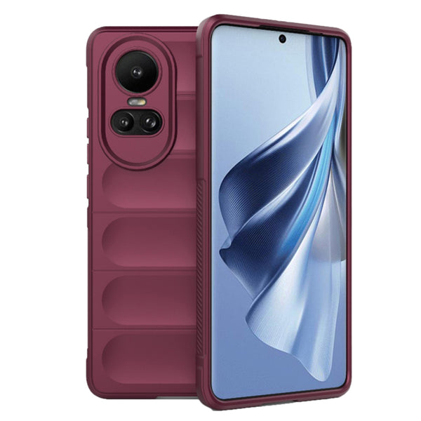 Husa de protectie Techsuit Magic Shield compatibila cu Oppo Reno10, acoperire spate, visiniu