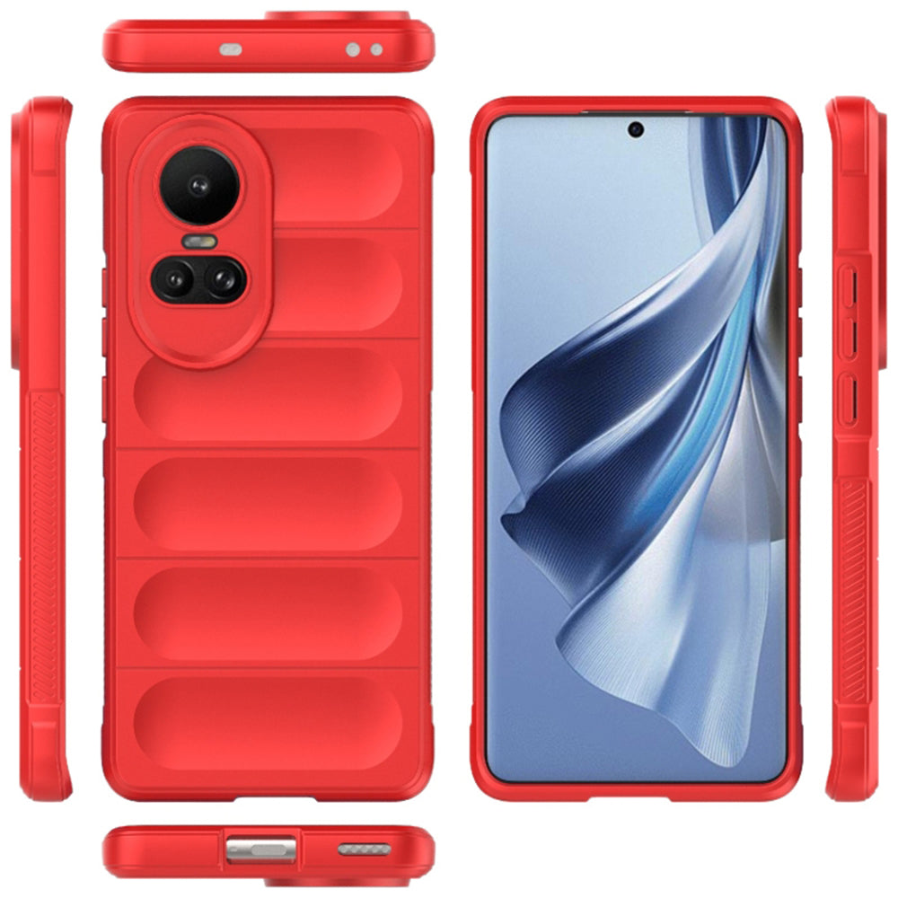Husa de protectie Techsuit Magic Shield compatibila cu Oppo Reno10 Pro, acoperire spate, rosu