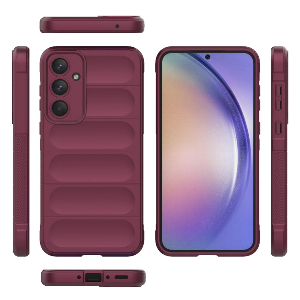 Husa de protectie Techsuit Magic Shield compatibila cu Samsung Galaxy A54, acoperire spate, visiniu