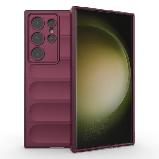 Husa de protectie Techsuit Magic Shield compatibila cu Samsung Galaxy S23 Ultra, acoperire spate, visiniu