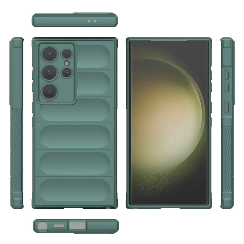 Husa de protectie Techsuit Magic Shield compatibila cu Samsung Galaxy S23 Ultra, acoperire spate, verde