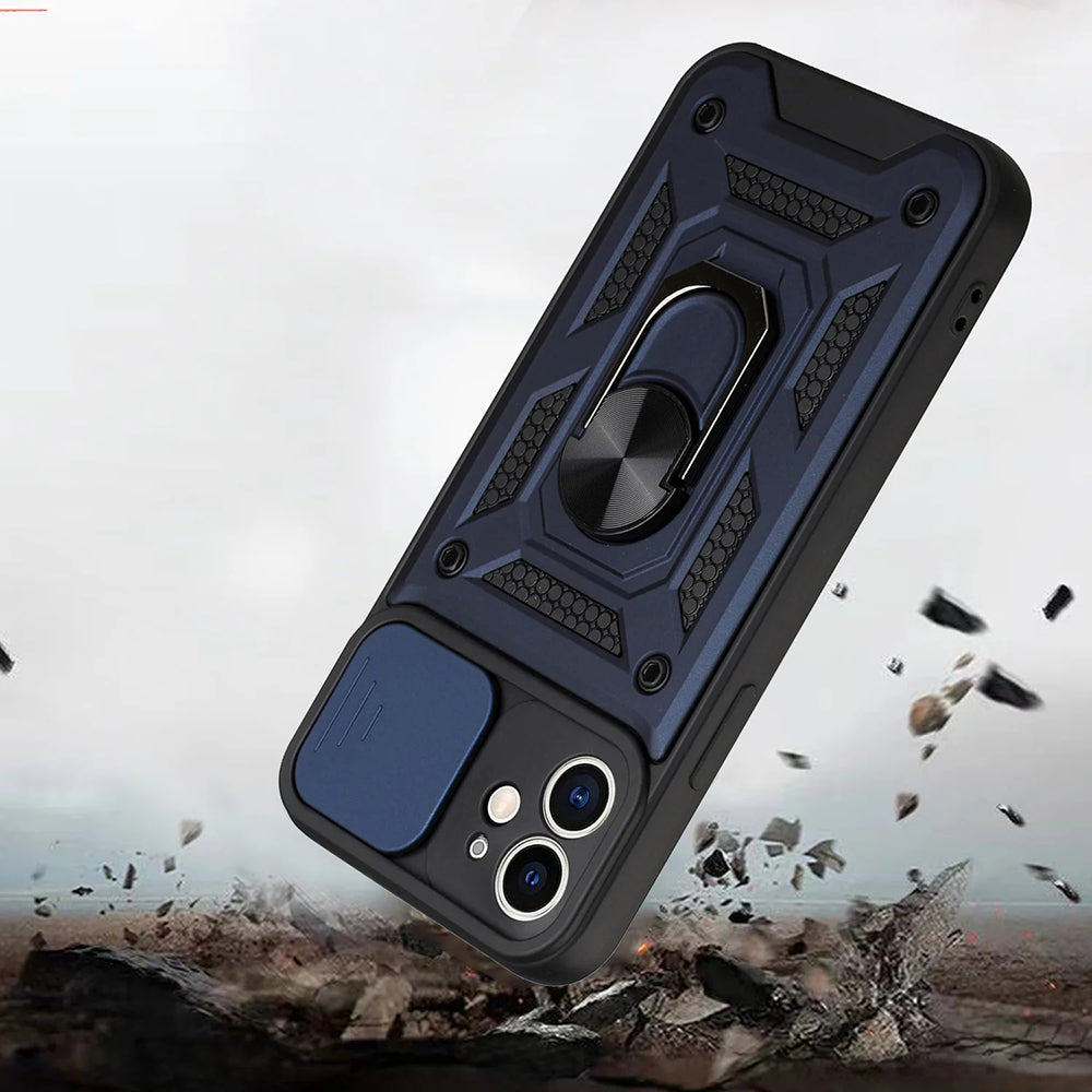 Husa de protectie Techsuit CamShield Series compatibila cu Apple iPhone 11, acoperire spate, albastru