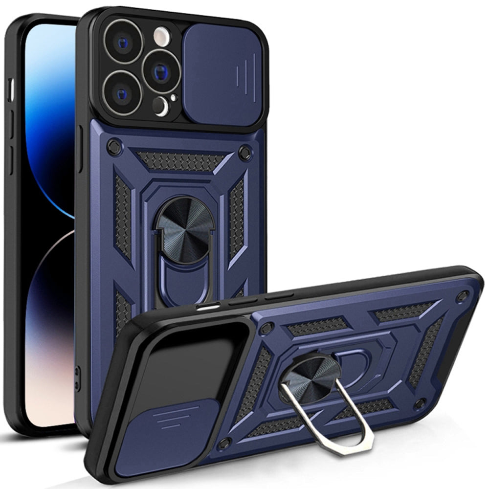 Husa de protectie Techsuit CamShield Series compatibila cu Apple iPhone 14 Pro, acoperire spate, albastru
