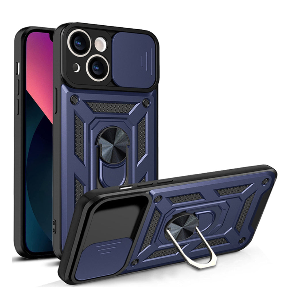 Husa de protectie Techsuit CamShield Series compatibila cu Apple iPhone 13, acoperire spate, albastru