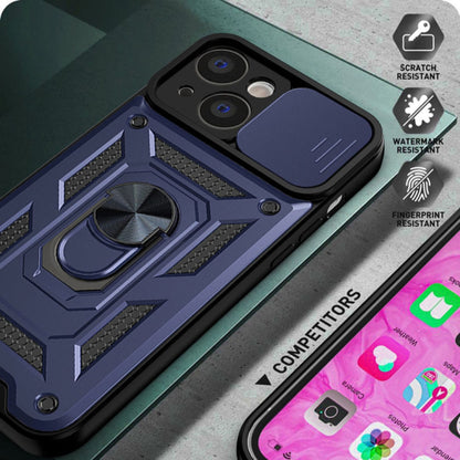 Husa de protectie Techsuit CamShield Series compatibila cu Apple iPhone 13, acoperire spate, albastru
