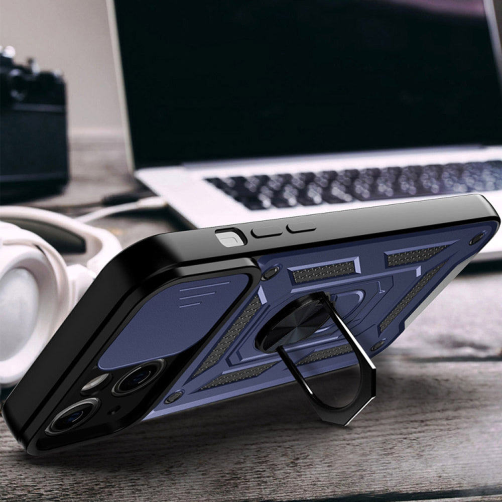 Husa de protectie Techsuit CamShield Series compatibila cu Apple iPhone 13 Pro, acoperire spate, albastru