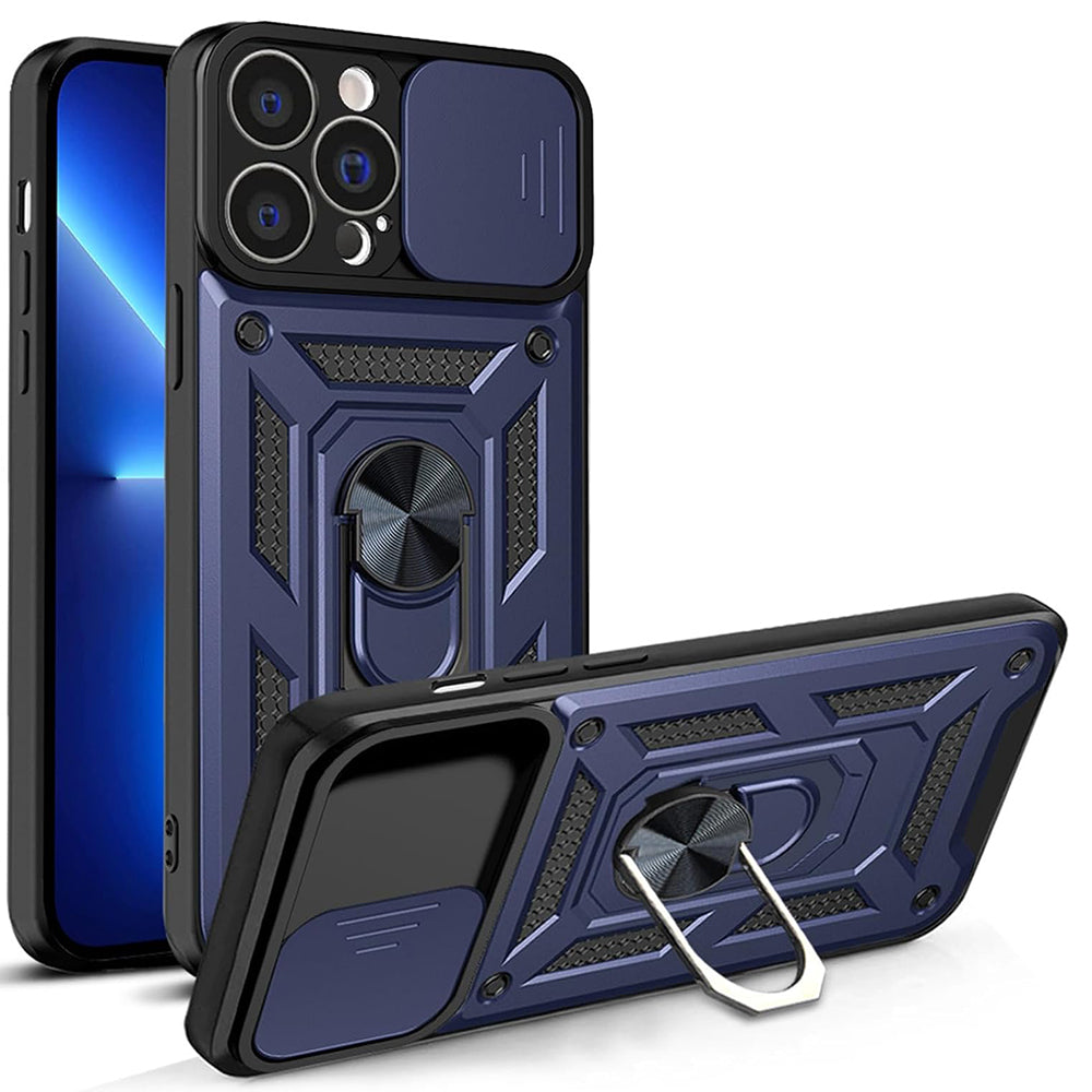 Husa de protectie Techsuit CamShield Series compatibila cu Apple iPhone 13 Pro Max, acoperire spate, albastru