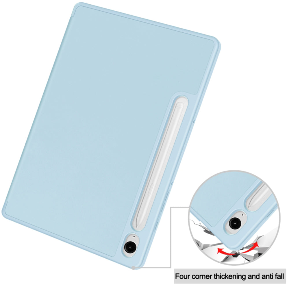 Husa de protectie pentru tableta Techsuit Flex Trifold compatibila cu Samsung Galaxy Tab S9 FE, bleu, TPU