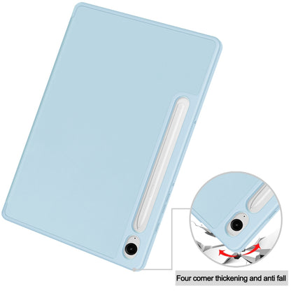 Husa de protectie pentru tableta Techsuit Flex Trifold compatibila cu Samsung Galaxy Tab S9 FE, bleu, TPU