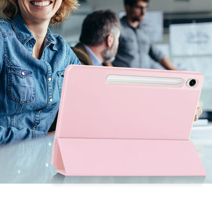 Husa de protectie pentru tableta Techsuit Flex Trifold compatibila cu Samsung Galaxy Tab S9 FE, roz, TPU