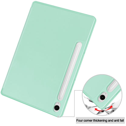 Husa de protectie pentru tableta Techsuit Flex Trifold compatibila cu Samsung Galaxy Tab S9 FE, verde deschis, TPU