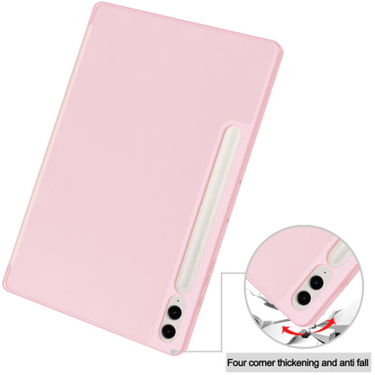 Husa de protectie pentru tableta Techsuit Flex Trifold compatibila cu Samsung Galaxy Tab S9 FE Plus, roz, TPU