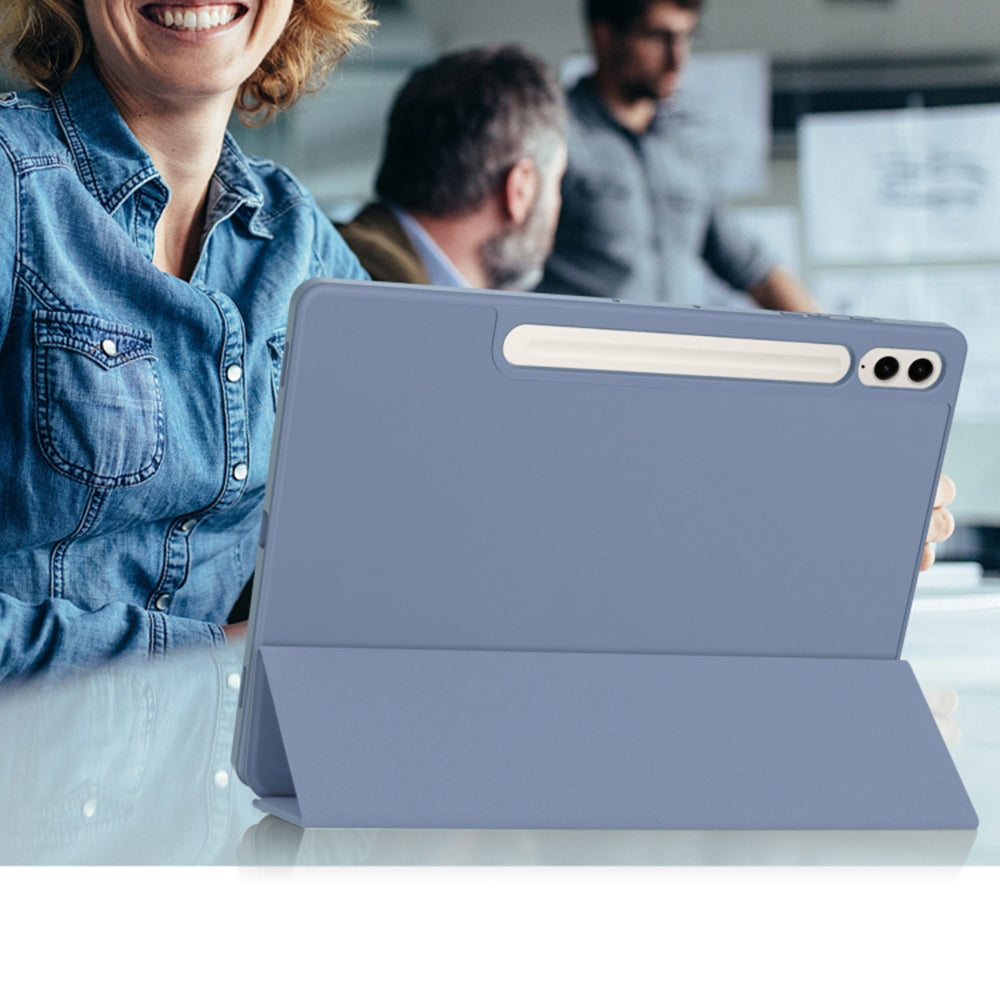 Husa de protectie pentru tableta Techsuit Flex Trifold compatibila cu Samsung Galaxy Tab S9 FE Plus, mov, TPU