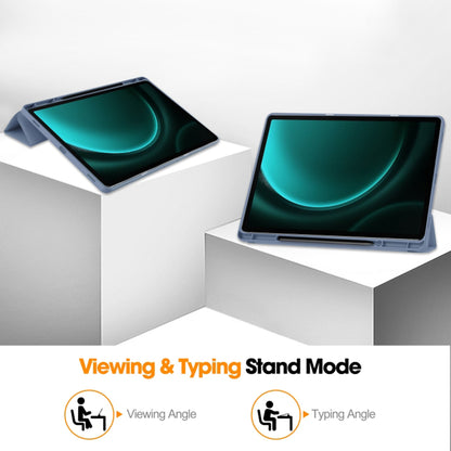 Husa de protectie pentru tableta Techsuit Flex Trifold compatibila cu Samsung Galaxy Tab S9 FE Plus, bleumarin, TPU