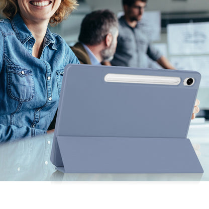 Husa de protectie pentru tableta Techsuit Flex Trifold compatibila cu Samsung Galaxy Tab S9 FE, bleumarin, TPU