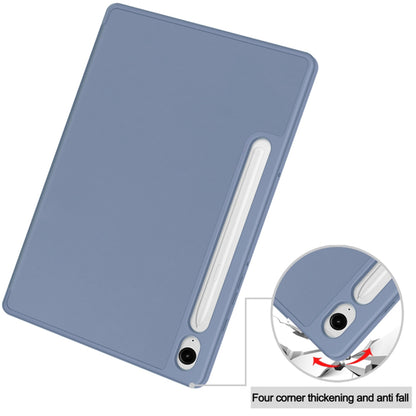 Husa de protectie pentru tableta Techsuit Flex Trifold compatibila cu Samsung Galaxy Tab S9 FE, gri, TPU