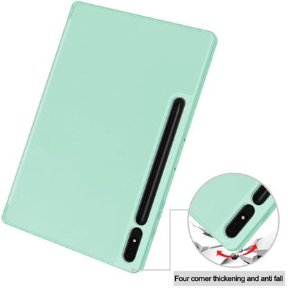 Husa de protectie pentru tableta Techsuit Flex Trifold compatibila cu Samsung Galaxy Tab S7, verde deschis, TPU