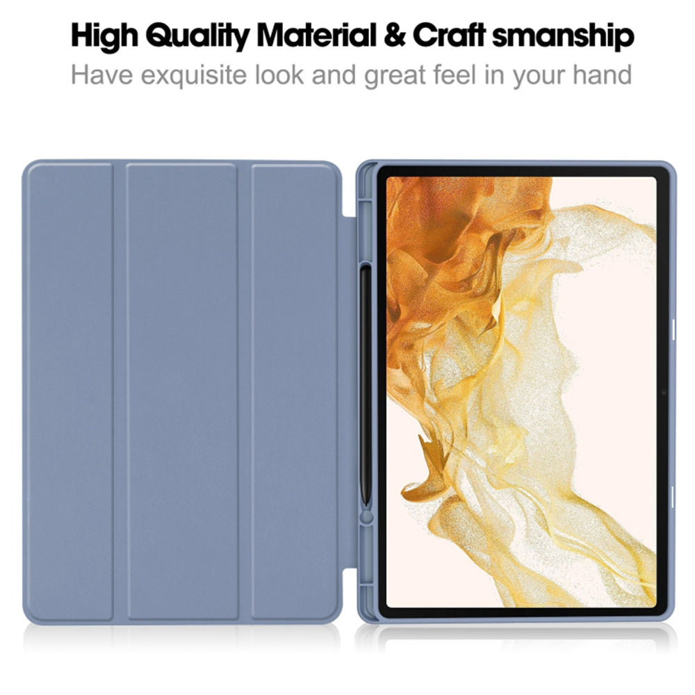 Husa de protectie pentru tableta Techsuit Flex Trifold compatibila cu Samsung Galaxy Tab S8, mov, TPU
