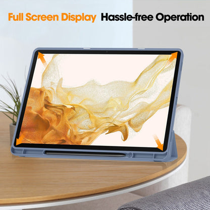 Husa de protectie pentru tableta Techsuit Flex Trifold compatibila cu Samsung Galaxy Tab S8, mov, TPU