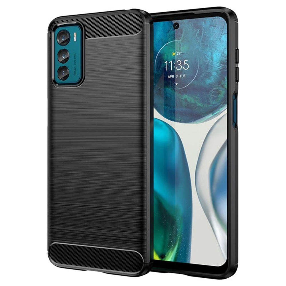 Husa de protectie Techsuit Carbon Siliconecompatibila cu Motorola Moto G42 , acoperire spate, negru