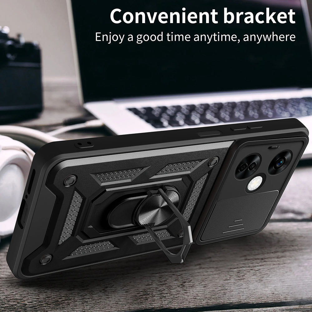 Husa de protectie Techsuit CamShield Series compatibila cu Huawei nova Y72, acoperire spate, negru