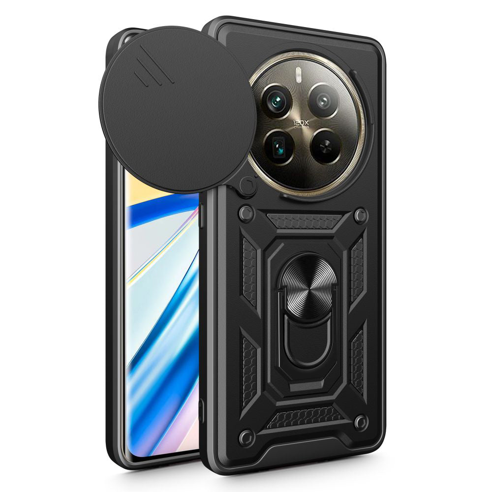 Husa de protectie Techsuit CamShield Series compatibila cu Realme 12 Pro, acoperire spate, negru