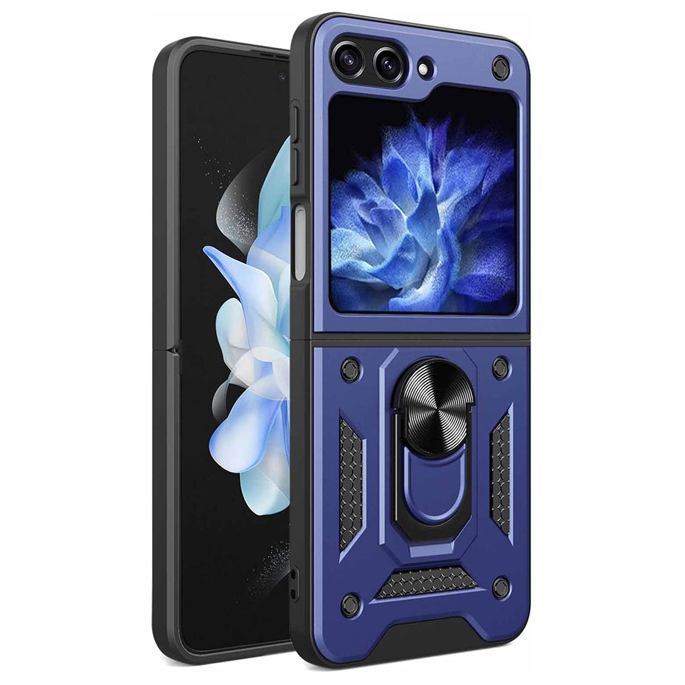 Husa de protectie Techsuit CamShield Series compatibila cu Samsung Galaxy Z Flip5, acoperire spate, albastru