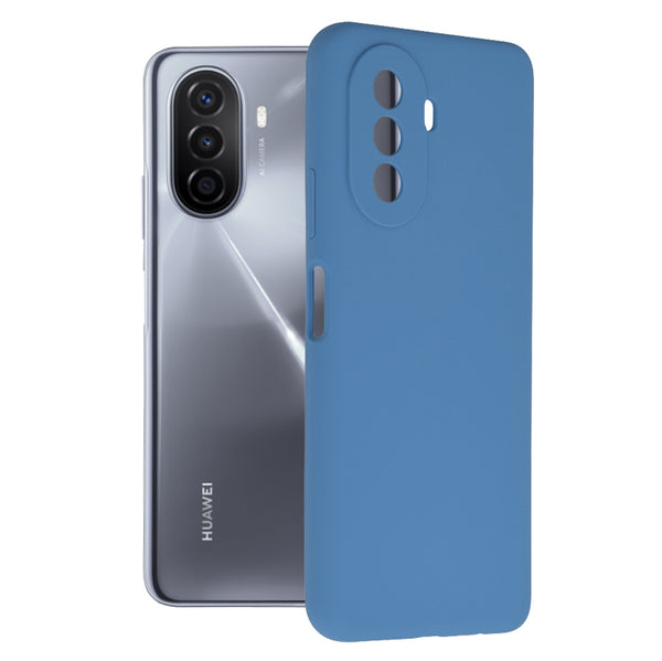 Husa de protectie Techsuit Soft Edge Silicone compatibila cu Huawei nova Y70, acoperire spate, albastru deschis