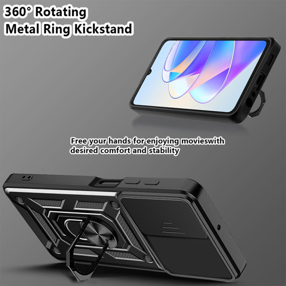 Husa de protectie Techsuit CamShield Series compatibila cu Honor X7a, acoperire spate, albastru