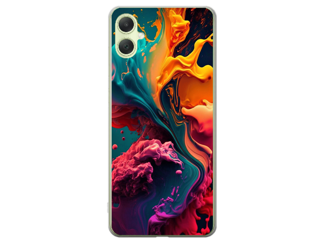 Husa Silicon HQCover compatibila cu Samsung Galaxy A31, model Explozie de culori v1, rezistenta la socuri si zgarieturi, SP1M00029